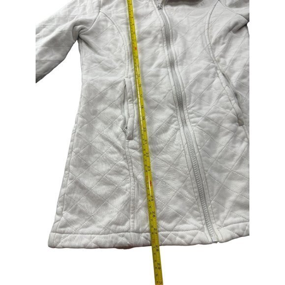 The North Face Caroluna Quilted Long Jacket. Cream/Oatmeal Size Small | D1 - Picture 6 of 9